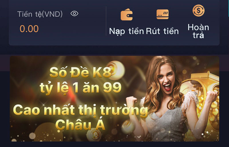 Rút tiền K8