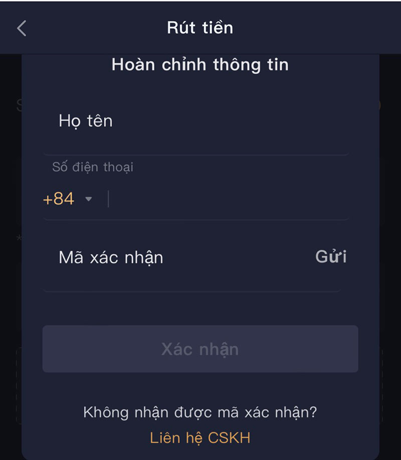 Rút tiền tại nhà cái K8