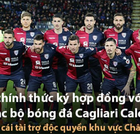 K8 tài trợ độc quyền Cagliari Calcio FC tại khu vực Châu Á